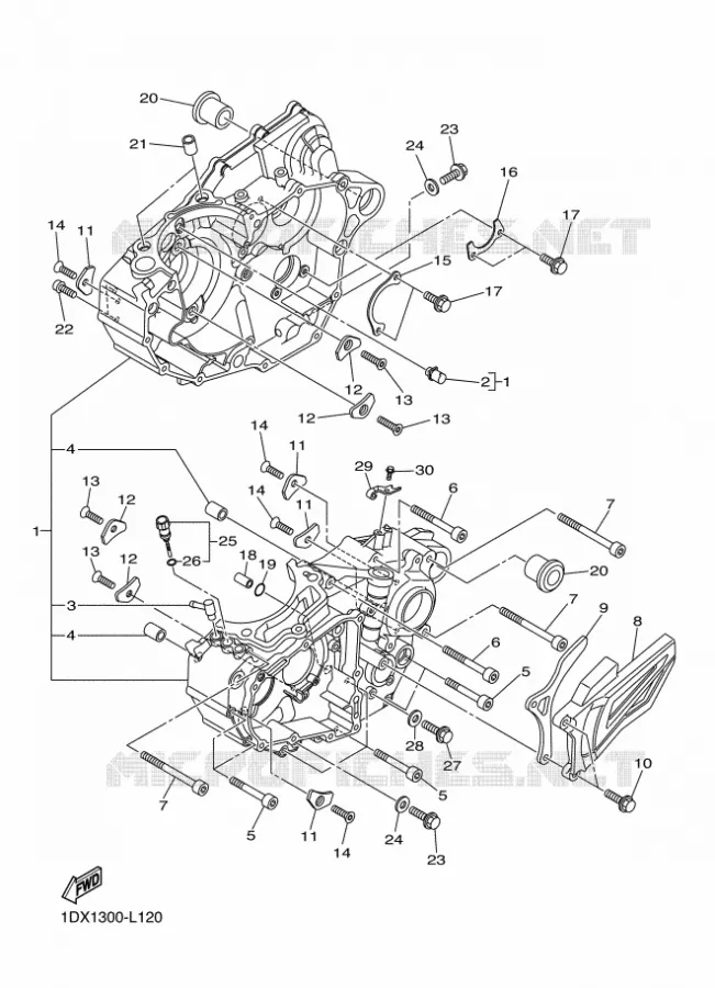 CARTER MOTEUR Yamaha MOTO 450 2014 WRF  WR450F