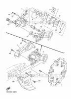 ETRIER DE FREIN ARRIERE pour Yamaha WR250F de 2014