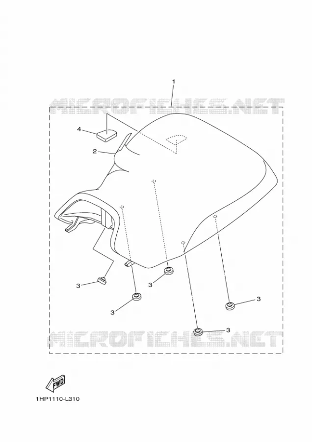 SELLE Yamaha QUAD 700 2012 GRIZZLY  YFM700FWADYFM7FGPB