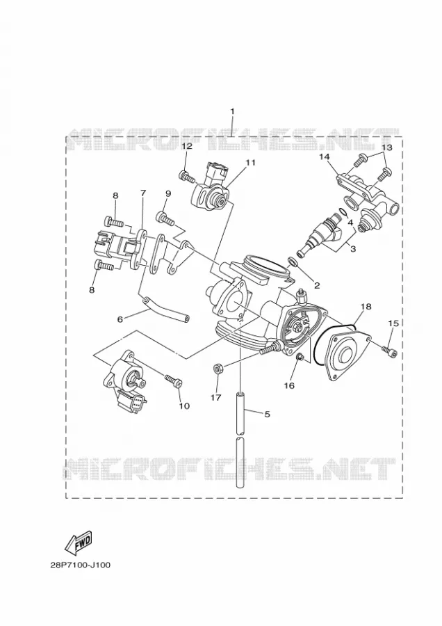BOITIER PAPILLON INJECTION Yamaha QUAD 700 2013 GRIZZLY  YFM700FWADYFM7FGPHD