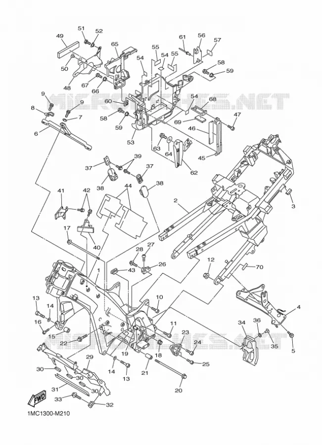 CADRE Yamaha MOTO 1300 2014 FJR  FJR1300A