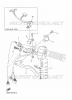 COMMODO / LEVIER pour Yamaha YFM350FWA de 2014