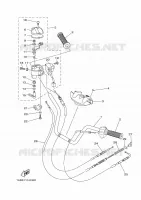 GUIDON ET CABLES pour Yamaha YFM350FWA de 2014