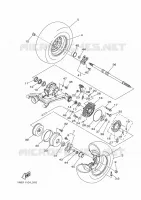 ROUE ARRIERE pour Yamaha YFM350FWA de 2014