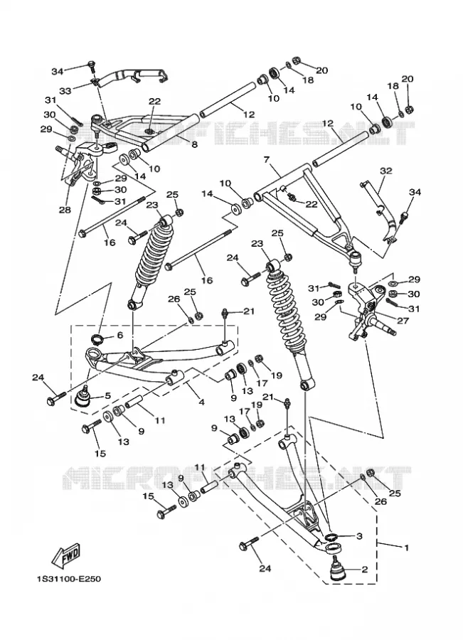 SUSPENSION / ROUE AVANT Yamaha QUAD 700 2014 RAPTOR  YFM700RYFM700RE