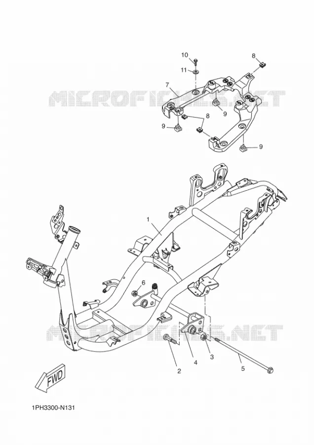 CADRE Yamaha SCOOTER 50 2016 NITRO  NS50