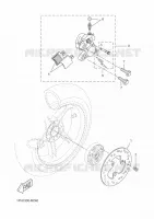 ETRIER DE FREIN ARRIERE pour Yamaha AEROX 50 R de 2016