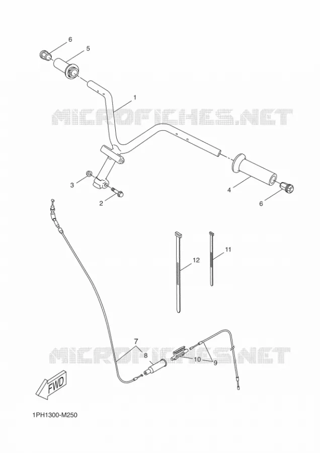 GUIDON ET CABLES Yamaha SCOOTER 50 2016 AEROX  NS50
