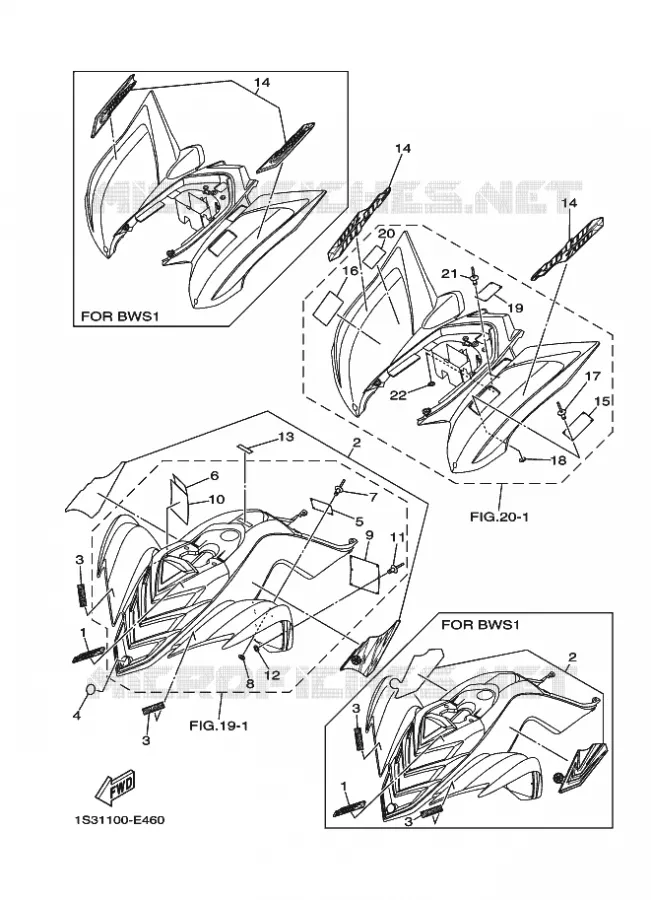 EMBLEME / ETIQUETTE 2 Yamaha QUAD 700 2006 RAPTOR  YFM700RYFM700RV