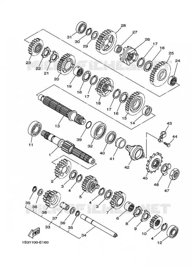 TRANSMISSION Yamaha QUAD 700 2006 RAPTOR  YFM700RYFM700RV