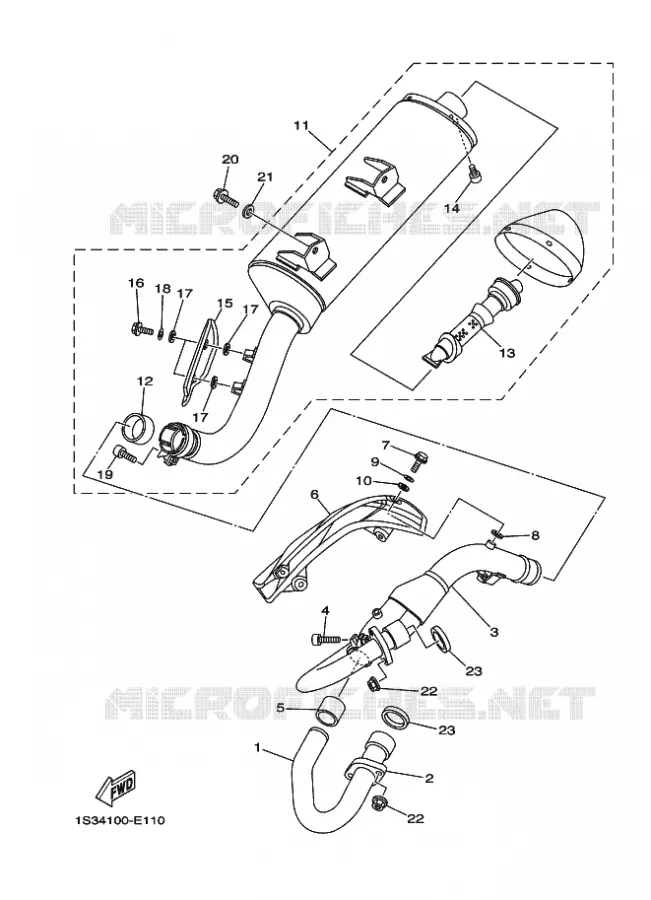 ECHAPPEMENT Yamaha QUAD 700 2008 RAPTOR  YFM700R