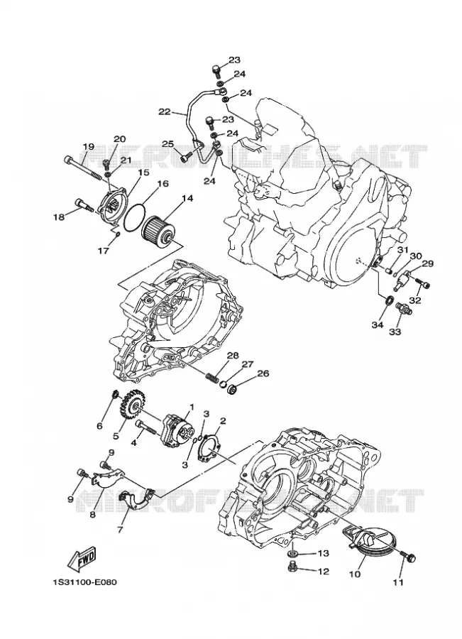 POMPE A HUILE Yamaha QUAD 700 2008 RAPTOR  YFM700R