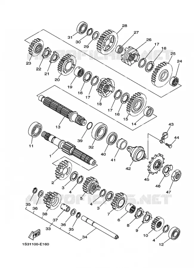 TRANSMISSION Yamaha QUAD 700 2008 RAPTOR  YFM700RYFM70RSPX