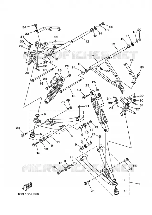 SUSPENSION / ROUE AVANT Yamaha QUAD 700 2009 RAPTOR  YFM700RYFM70RY