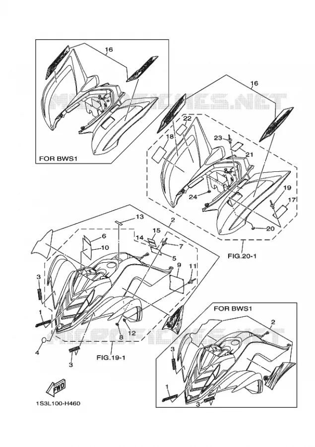 EMBLEME / ETIQUETTE 1 Yamaha QUAD 700 2009 RAPTOR  YFM700RYFM70RY