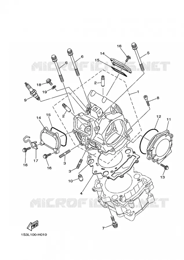 CULASSE Yamaha QUAD 700 2009 RAPTOR  YFM700RYFM70RY