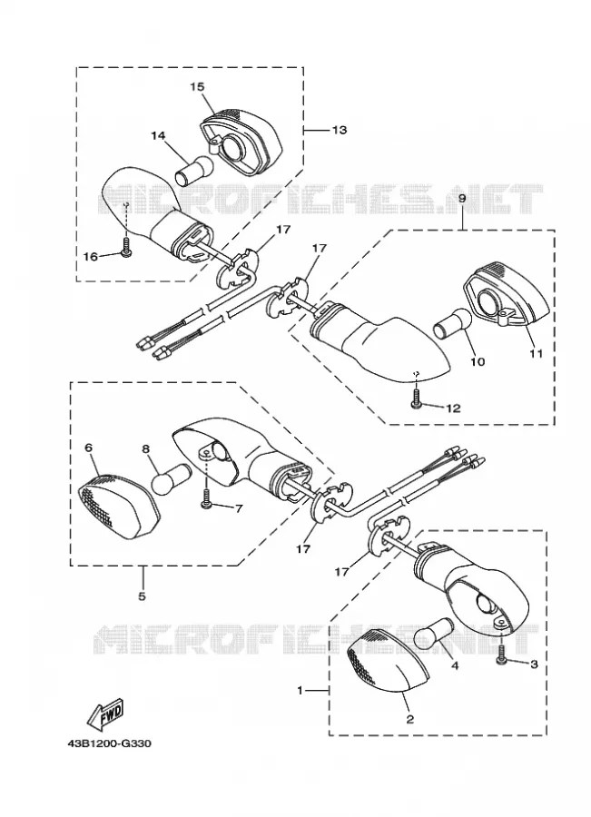 CLIGNOTANT Yamaha MOTO 125 2017 XTZ  XTZ125E