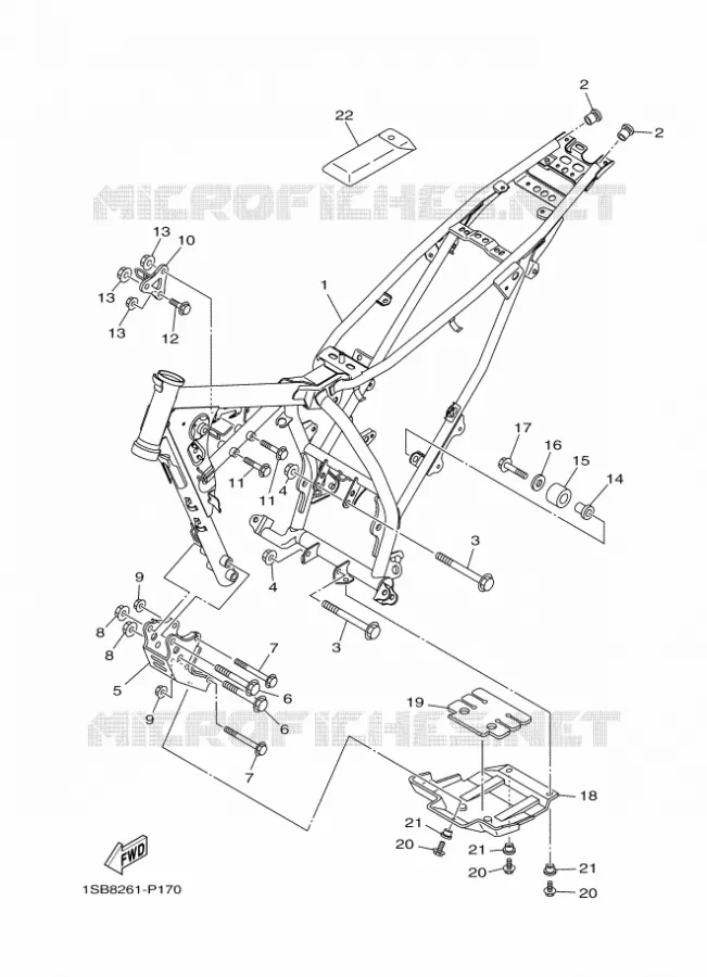 CADRE Yamaha MOTO 125 2017 XTZ  XTZ125E