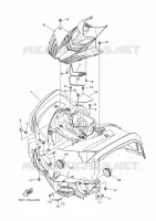 GARDE BOUE AVANT pour Yamaha YFM300 de 2013