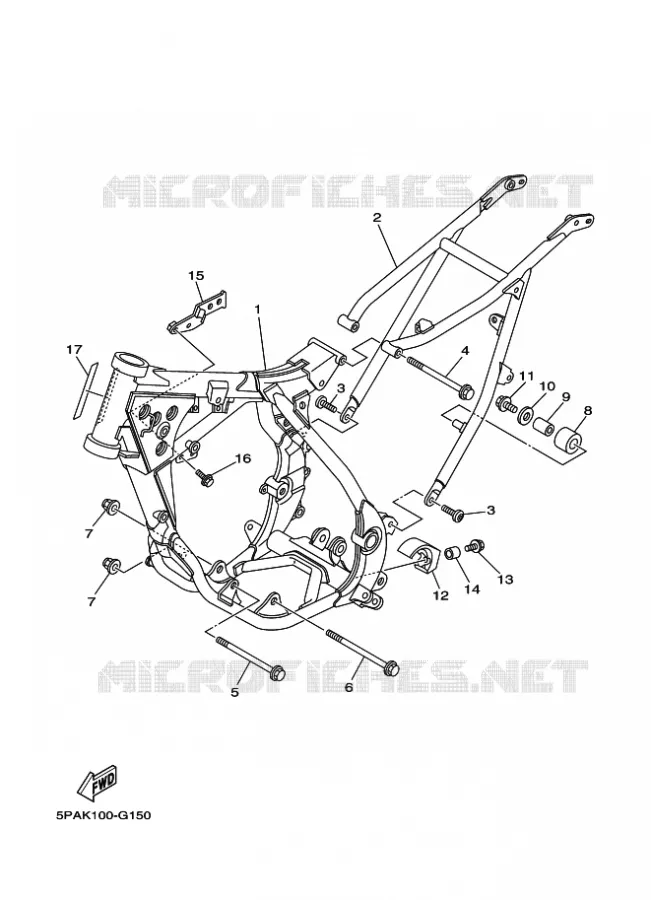 CADRE Yamaha MOTO 85 2017 YZ  YZ85LW