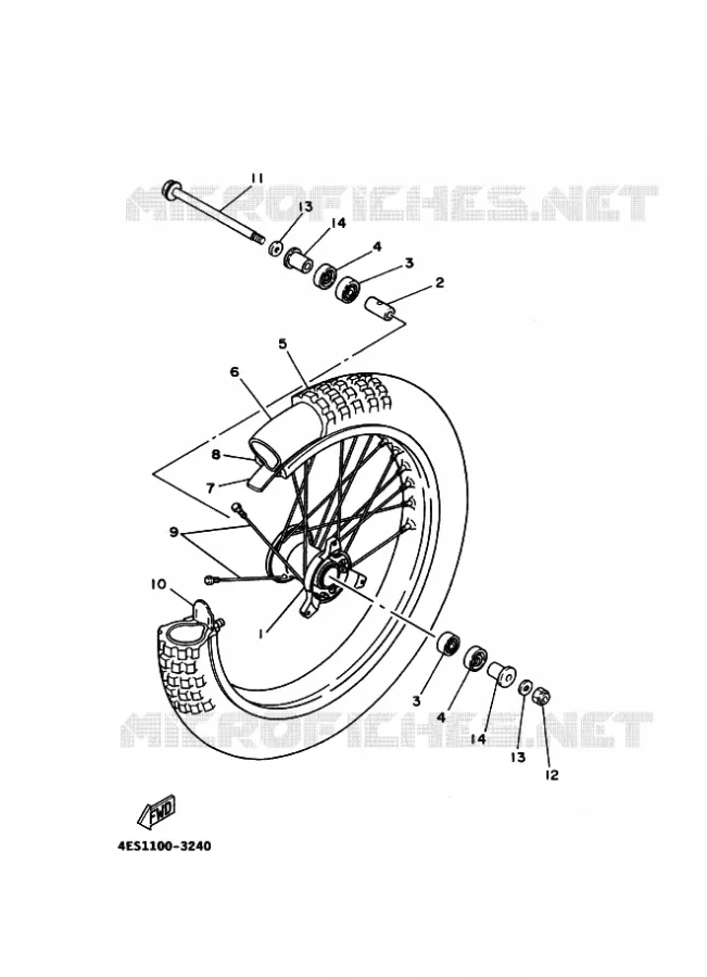ROUE AVANT Yamaha MOTO 85 2017 YZ  YZ85LW
