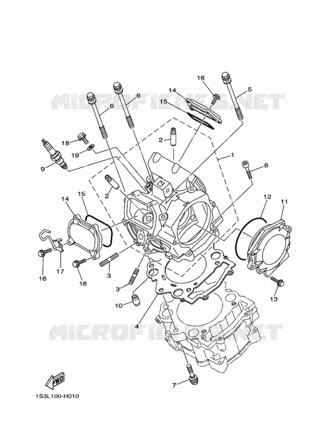 CULASSE Yamaha QUAD 700 2014 RAPTOR  YFM700RYFM700RSE