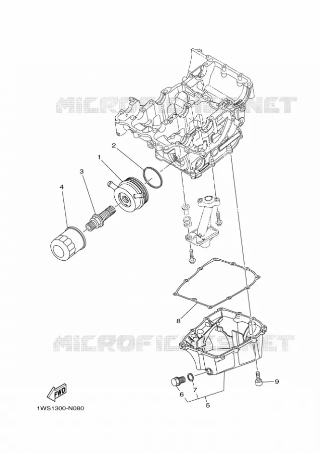 FILTRE A HUILE Yamaha MOTO 700 2016 MT  MT07