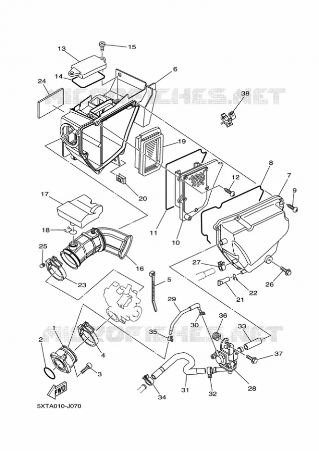 ADMISSION Yamaha MOTO 250 2015 XT  XT250