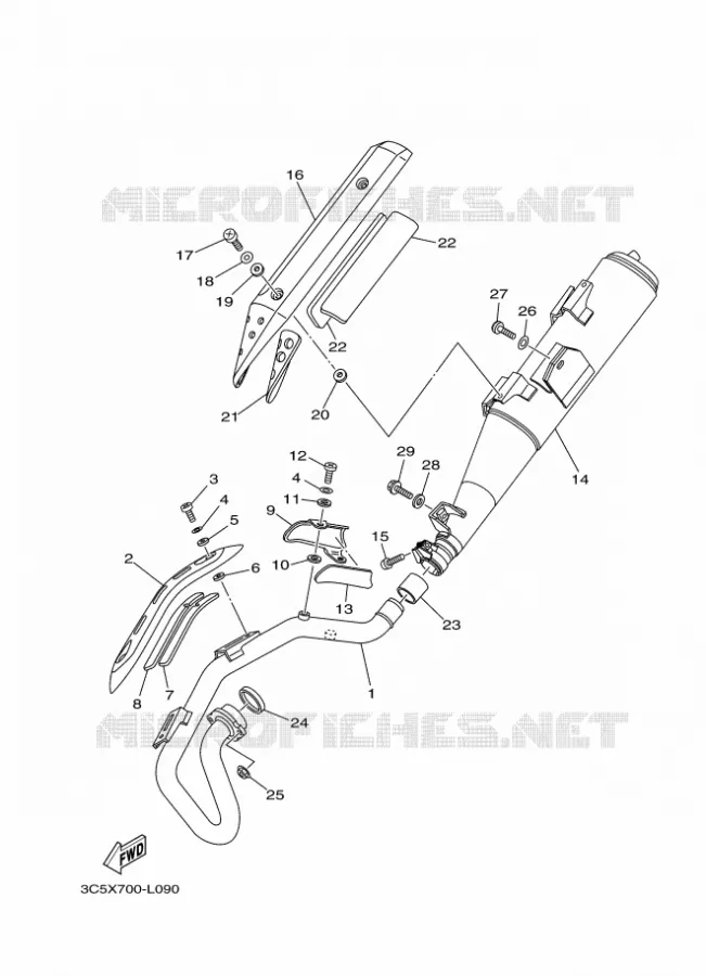 ECHAPPEMENT Yamaha MOTO 250 2015 XT  XT250