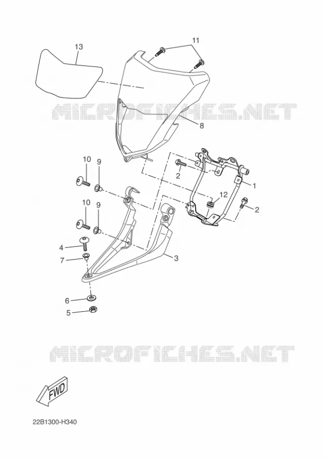 CARENAGES 1  Yamaha MOTO 125 2009 WR-R  WR125R