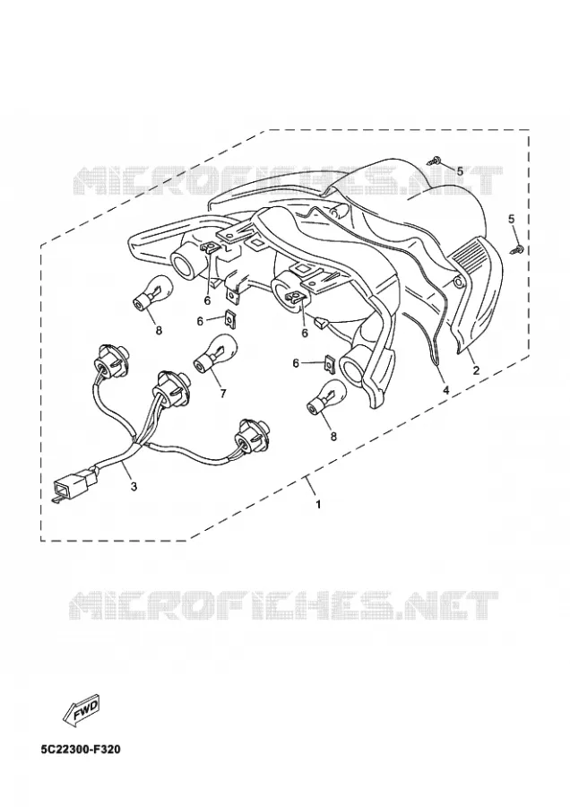 FEU ARRIERE Yamaha SCOOTER 50 2012 NEOS  YN50