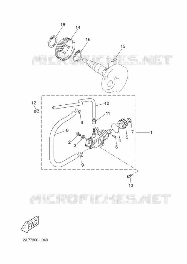 POMPE A HUILE Yamaha SCOOTER 50 2012 NEOS  YN50