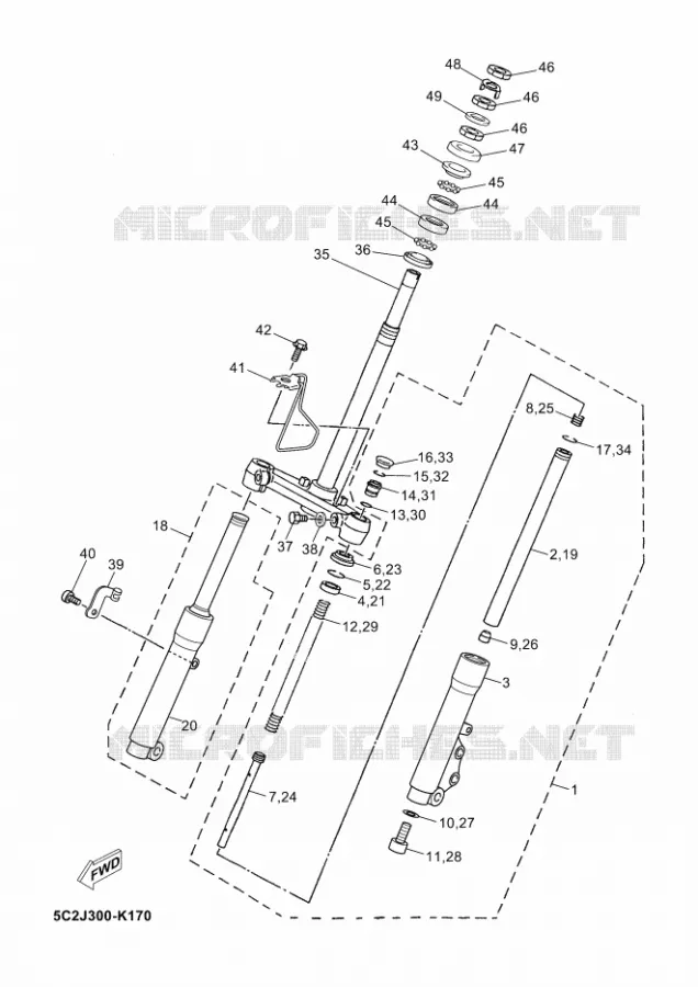 FOURCHE Yamaha SCOOTER 50 2012 NEOS  YN50