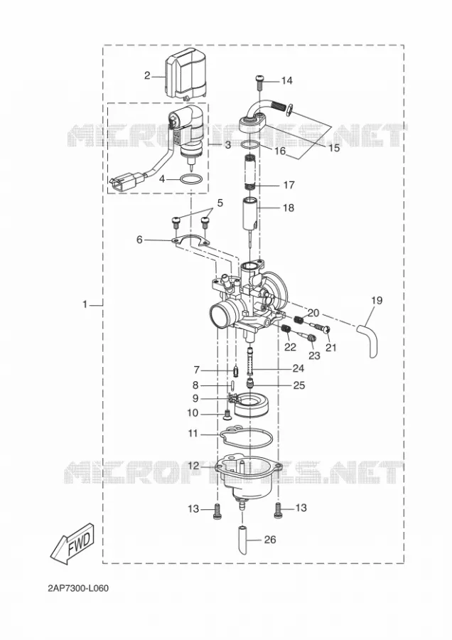 CARBURATEUR Yamaha SCOOTER 50 2012 NEOS  YN50