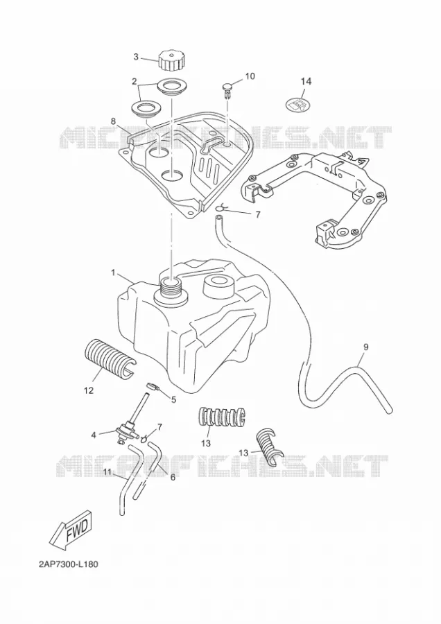 RESERVOIR A ESSENCE Yamaha SCOOTER 50 2013 NEOS  YN50