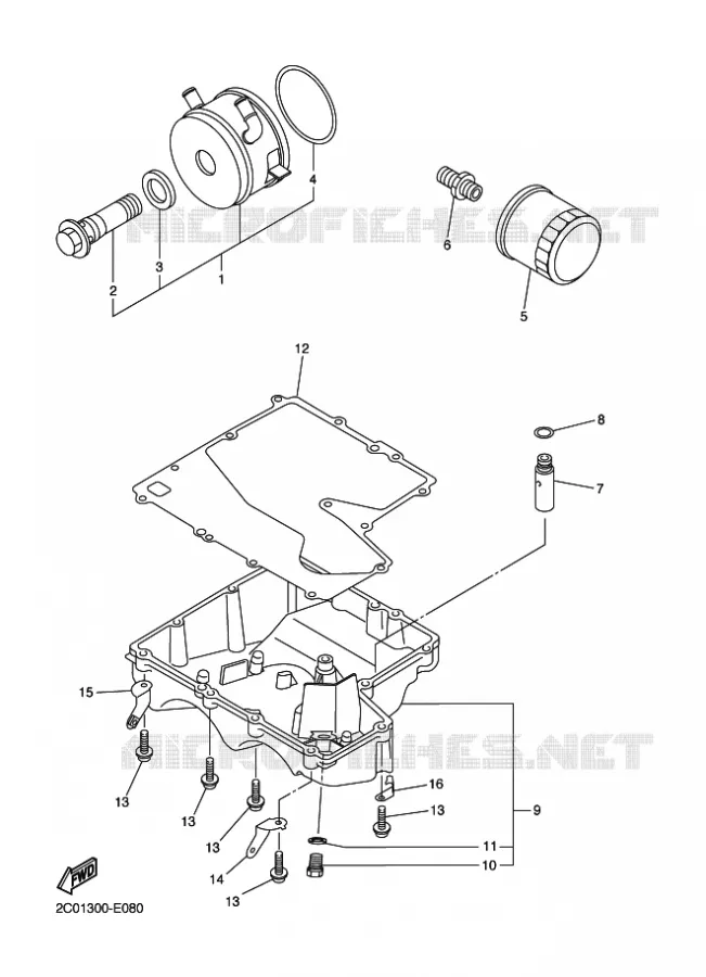 FILTRE A HUILE Yamaha MOTO 600 2006 R6  YZF-R6