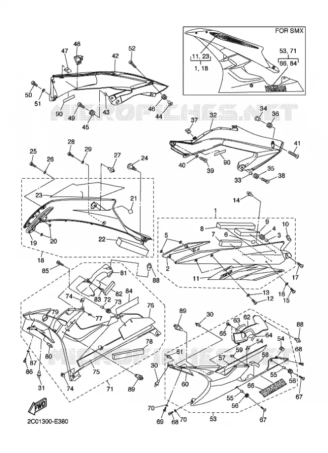 CARENAGES 2 Yamaha MOTO 600 2006 R6  YZF-R6