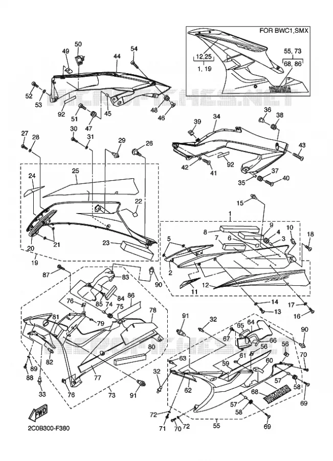 CARENAGES 2 Yamaha MOTO 600 2007 R6  YZF-R6