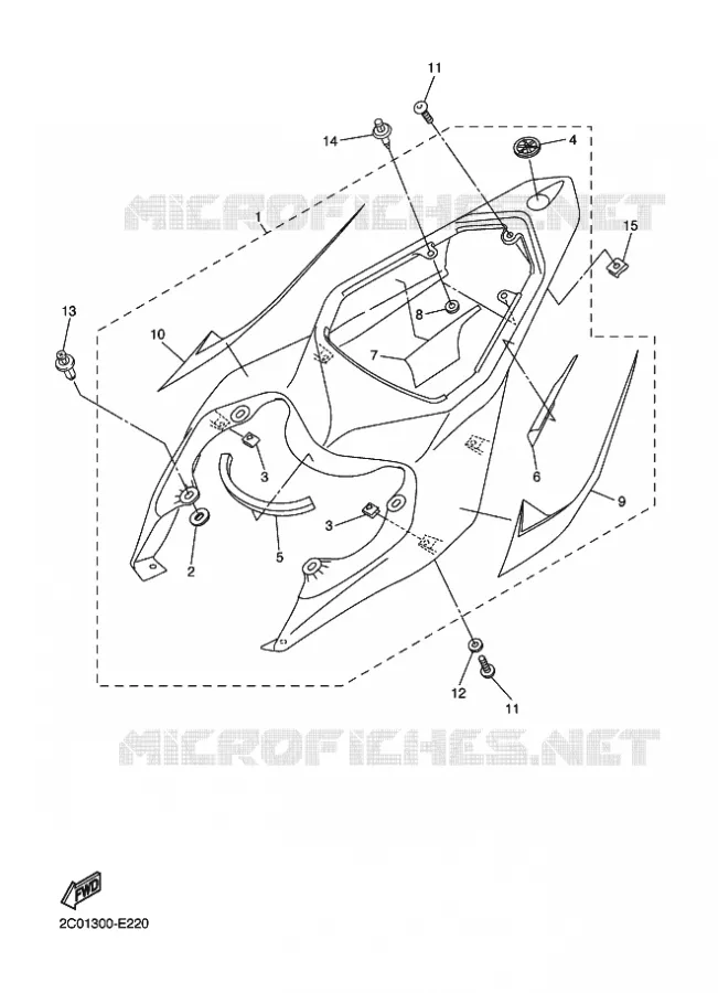 COUVERCLE LATERAL Yamaha MOTO 600 2007 R6  YZF-R6