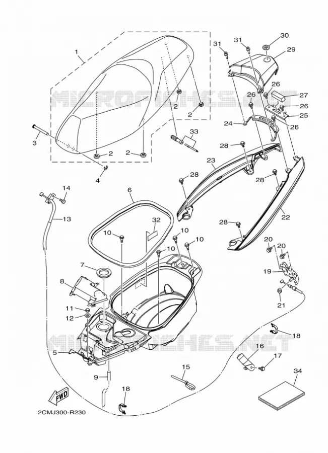 SELLE Yamaha SCOOTER 125 2016 TRICITY  MW125