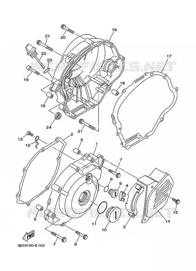 CARTER - MOTEUR 1 Yamaha MOTO 125 2016 TTR  TT-R125LW