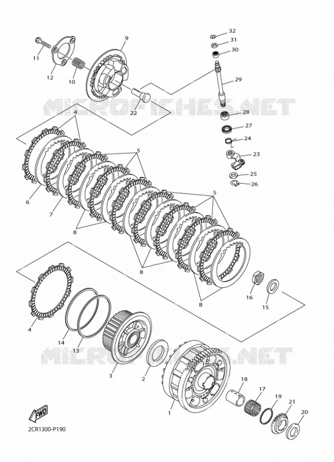 EMBRAYAGE DE DEMARREUR Yamaha MOTO 1000 2015 YZF-R1  YZF-R1R1
