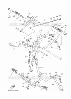 SUPPORT / REPOSE PIEDS pour Yamaha YB125 de 2013