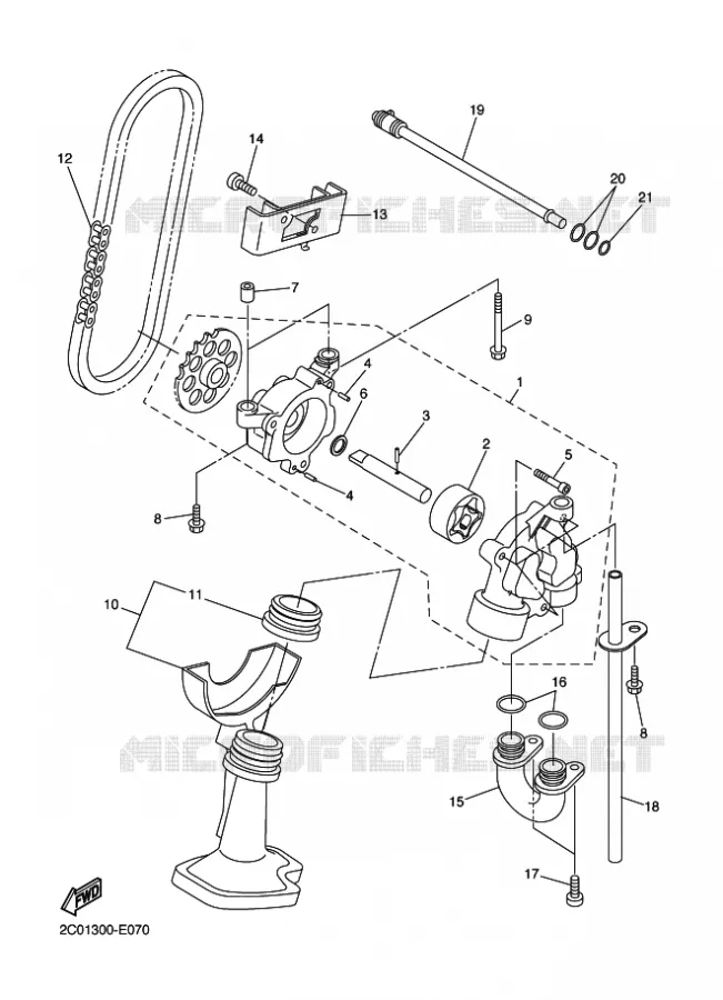 POMPE A HUILE Yamaha MOTO 600 2014 YZF-R6  YZF-R6