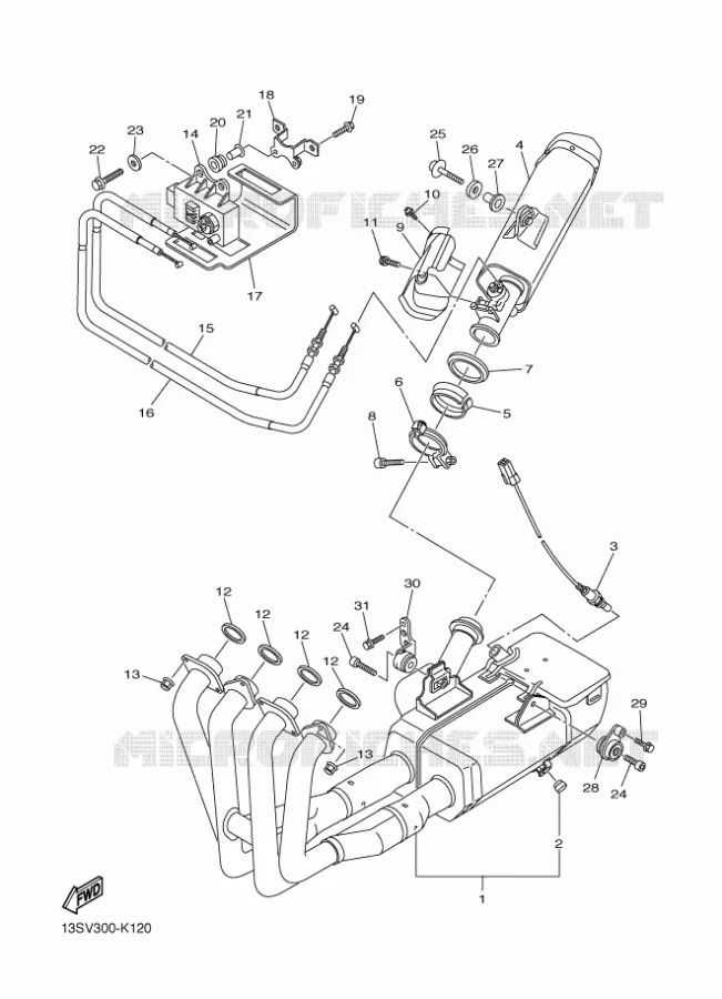 ECHAPPEMENT Yamaha MOTO 600 2016 R6  YZF-R6
