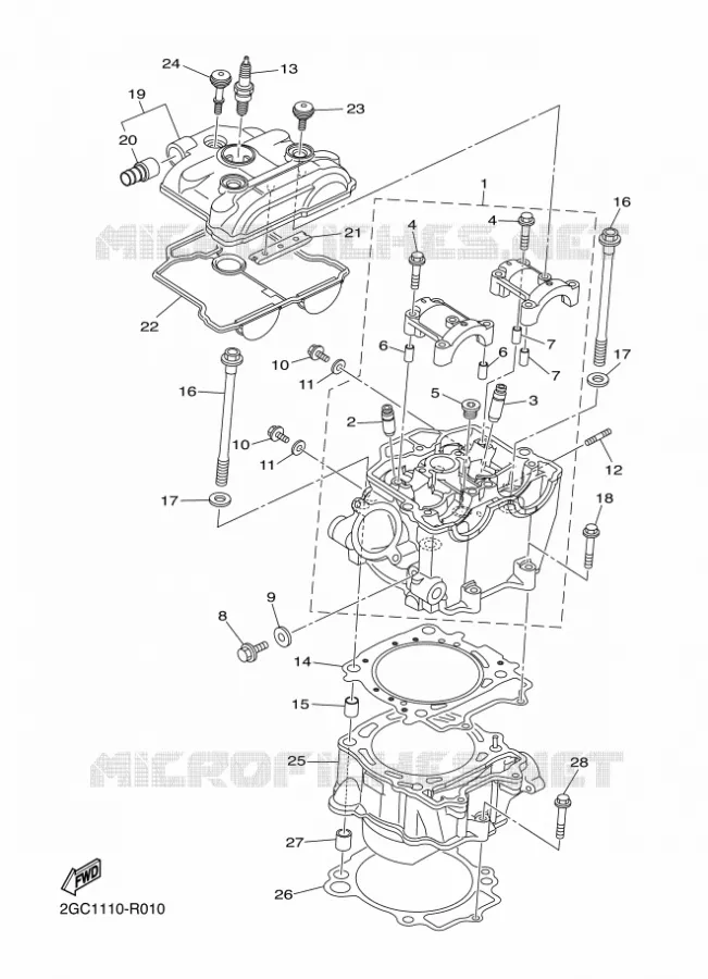 CYLINDRE Yamaha MOTO 450 2017 WRF  WR450FH