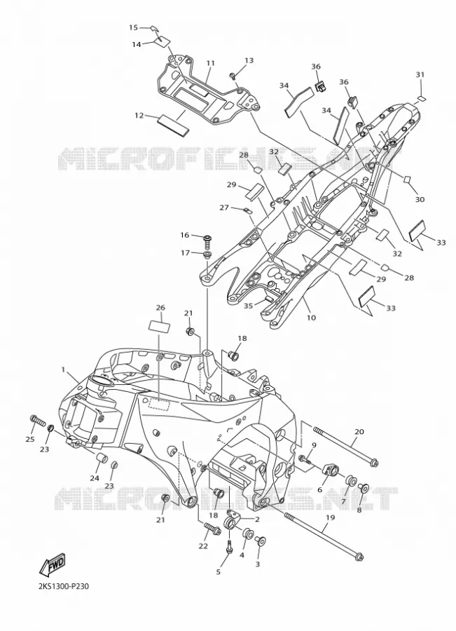 CADRE Yamaha MOTO 1000 2016 R1M  YZF-R1M
