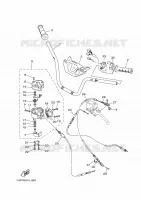 GUIDON ET CABLES pour Yamaha YFM550FWAD de 2014