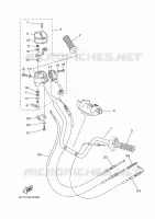 GUIDON ET CABLES pour Yamaha YFM450FWAD de 2015