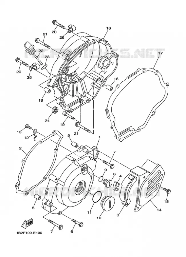 CARTER - MOTEUR 1 Yamaha MOTO 125 2016 TTR  TT-R125LWE